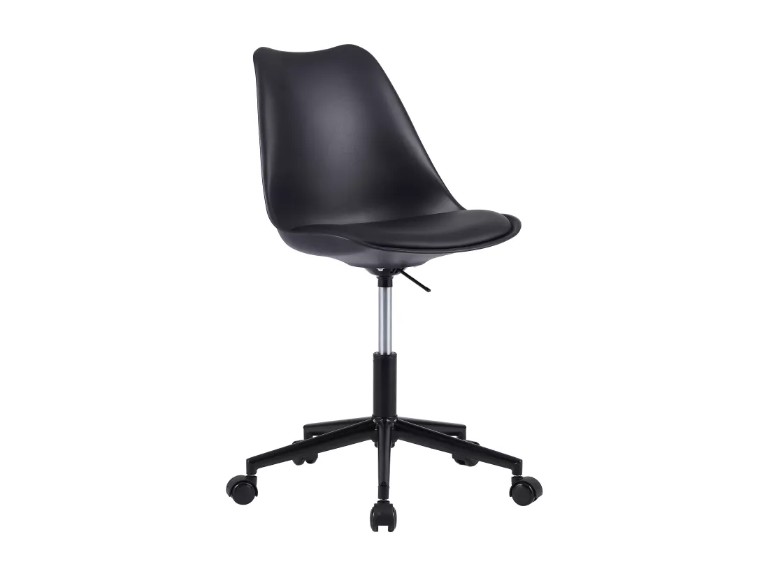 Chaise de bureau - Polypropylène et simili - Noir - XAFY