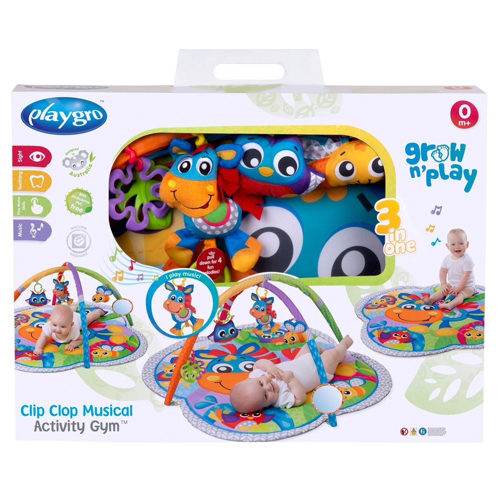 Playgro Clip Clop Musikalisches Baby-Fitnessstudio