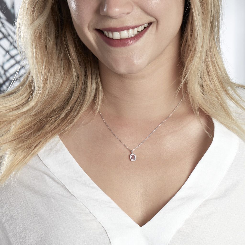 Collier Aladin Argent Blanc Oxyde De Zirconium