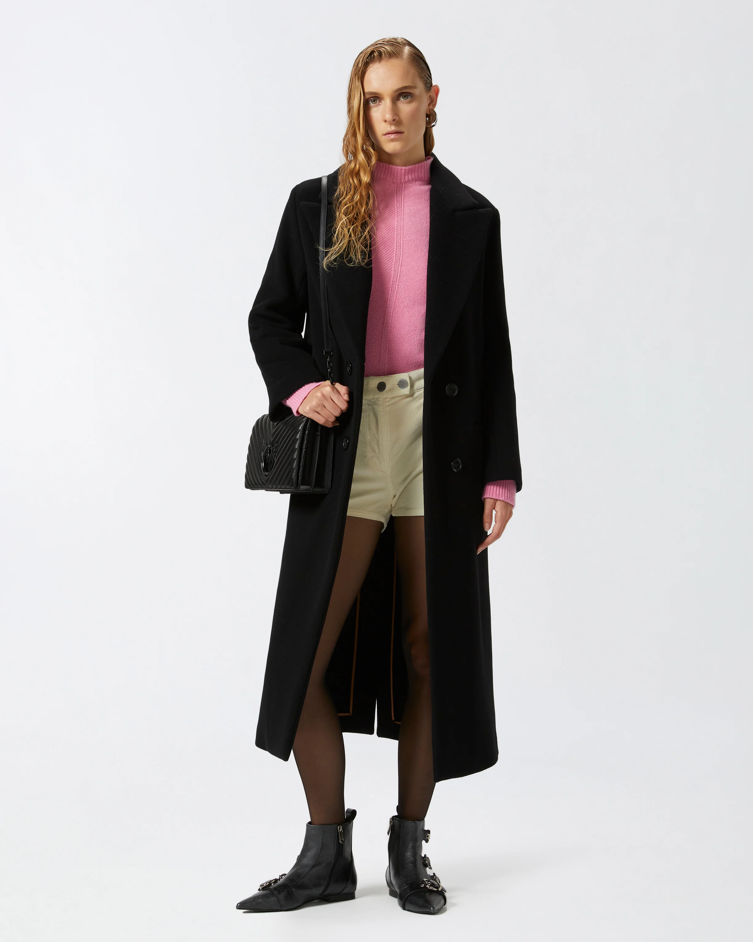 Pull à col montant | Rose
