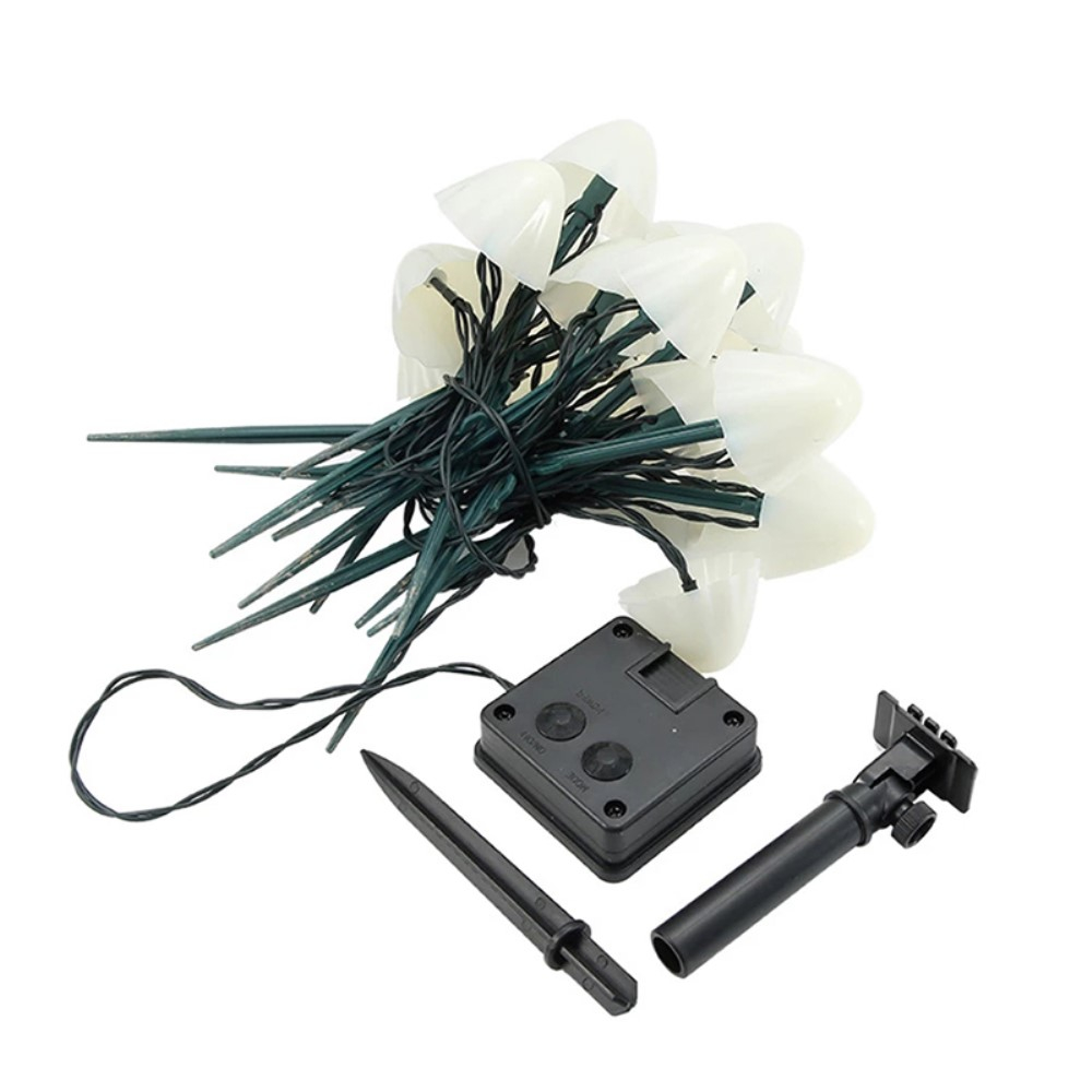 (3.5m) 10 LED's Deko Solar Lichterkette Pilz Outdoor Beleuchtung IP65 - Warmweiss