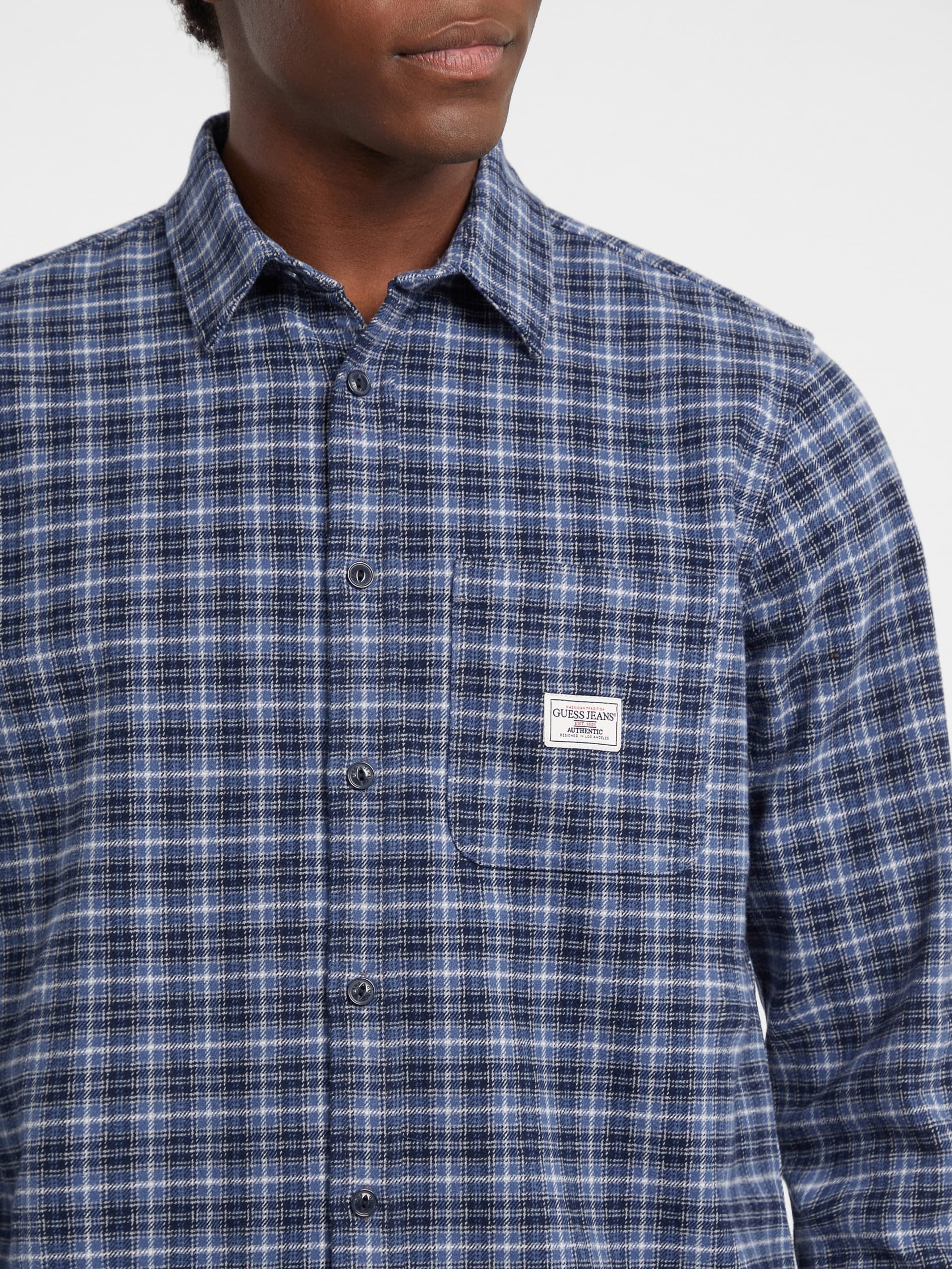 Camisa de flanela com bolso