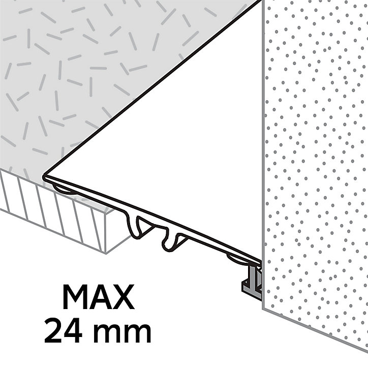 Barre de seuil extra-plate en aluminium décor doré mat GoodHome 37 x 1 800 mm