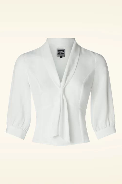Glamour Bunny Business Babe Sophia Lee blouse in wit
