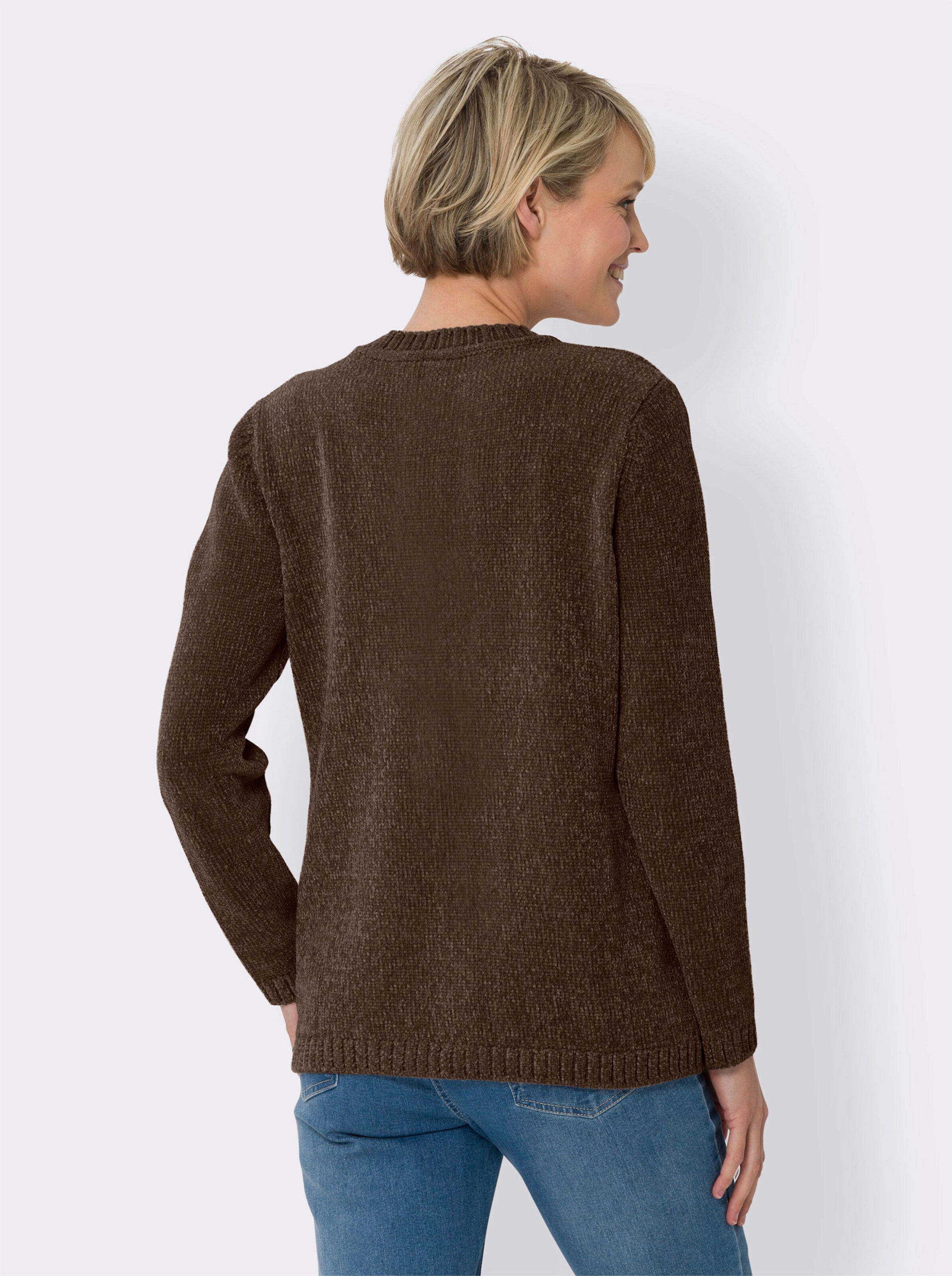 Langarm-Pullover in Chenille-Qualität