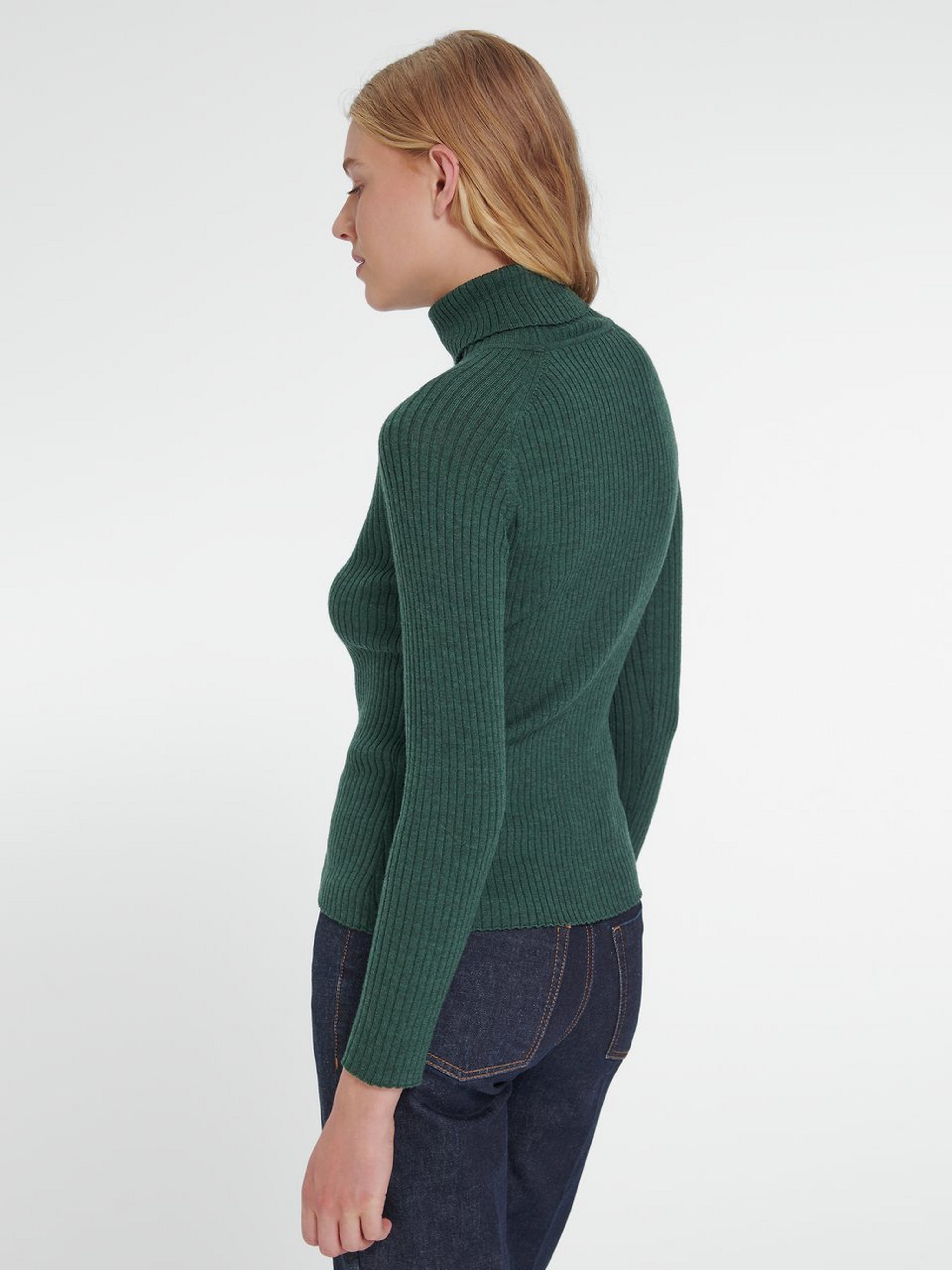 Rollkragen-Pullover aus 100% Schurwolle-Merino