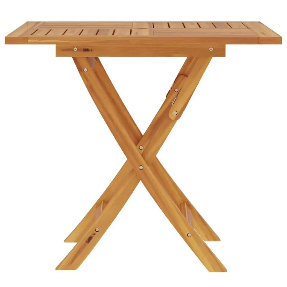 vidaXL - Tuintafel inklapbaar - Bruin - Massief teakhout - 85x85x76 cm