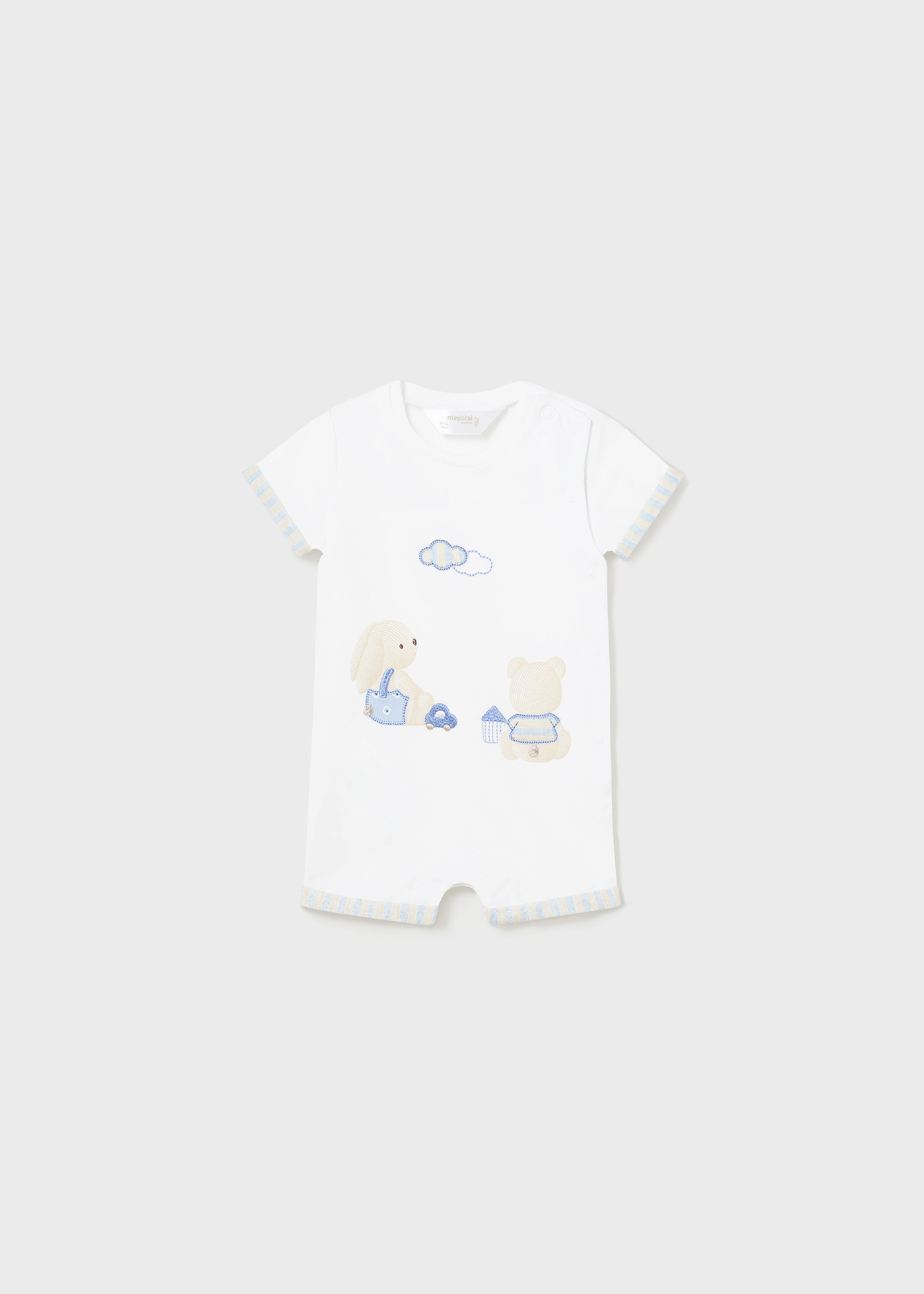 Conjunto de 2 macacões Better Cotton para recém-nascidos, azul celeste