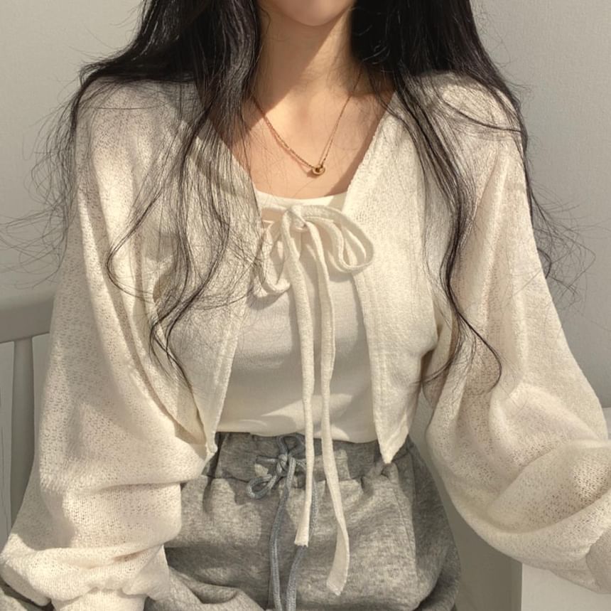 Eiffekee - Cropped Cardigan met Striksluiting