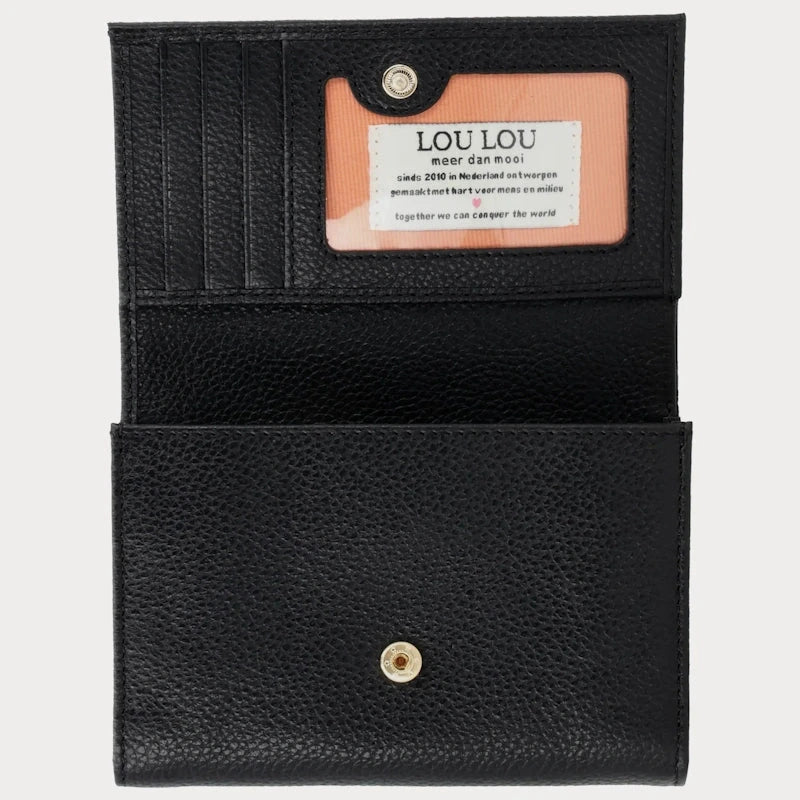 LouLou Essentiels Portemonnee RFID Petit Fleur Black