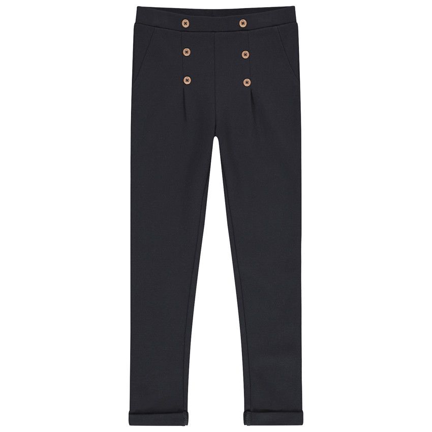 Jegging milano avec boutons fantaisie pour fille - Gris foncé