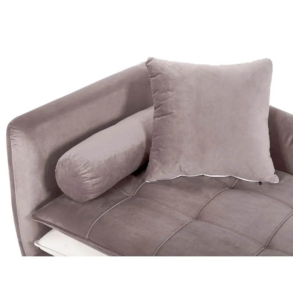 GONESSE - Chaise longue - Bruin - Linkerzijde - Polyester