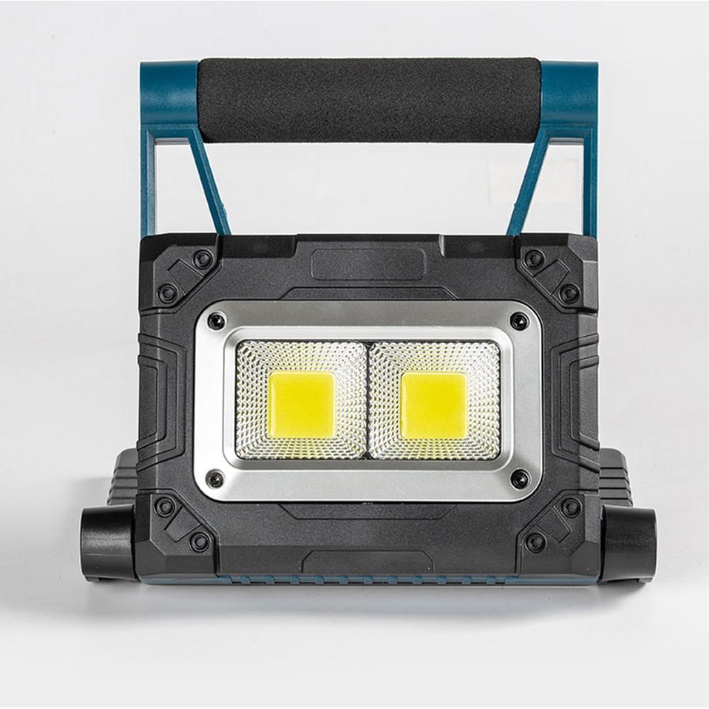 (1000Lumen) Solar LED Handscheinwerfer Arbeitsleuchte USB Flutlicht mit 3 Leuchtmodi - Schwarz