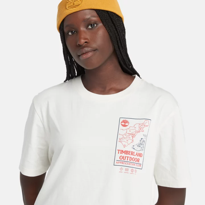 Camiseta cropped feminina branca