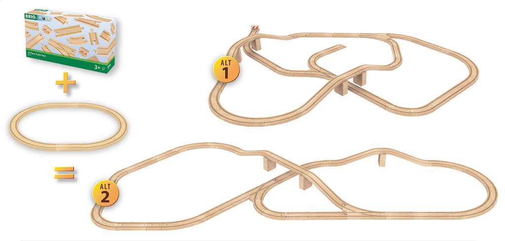 BRIO Spiel Großes Schienensortiment 50 Teile