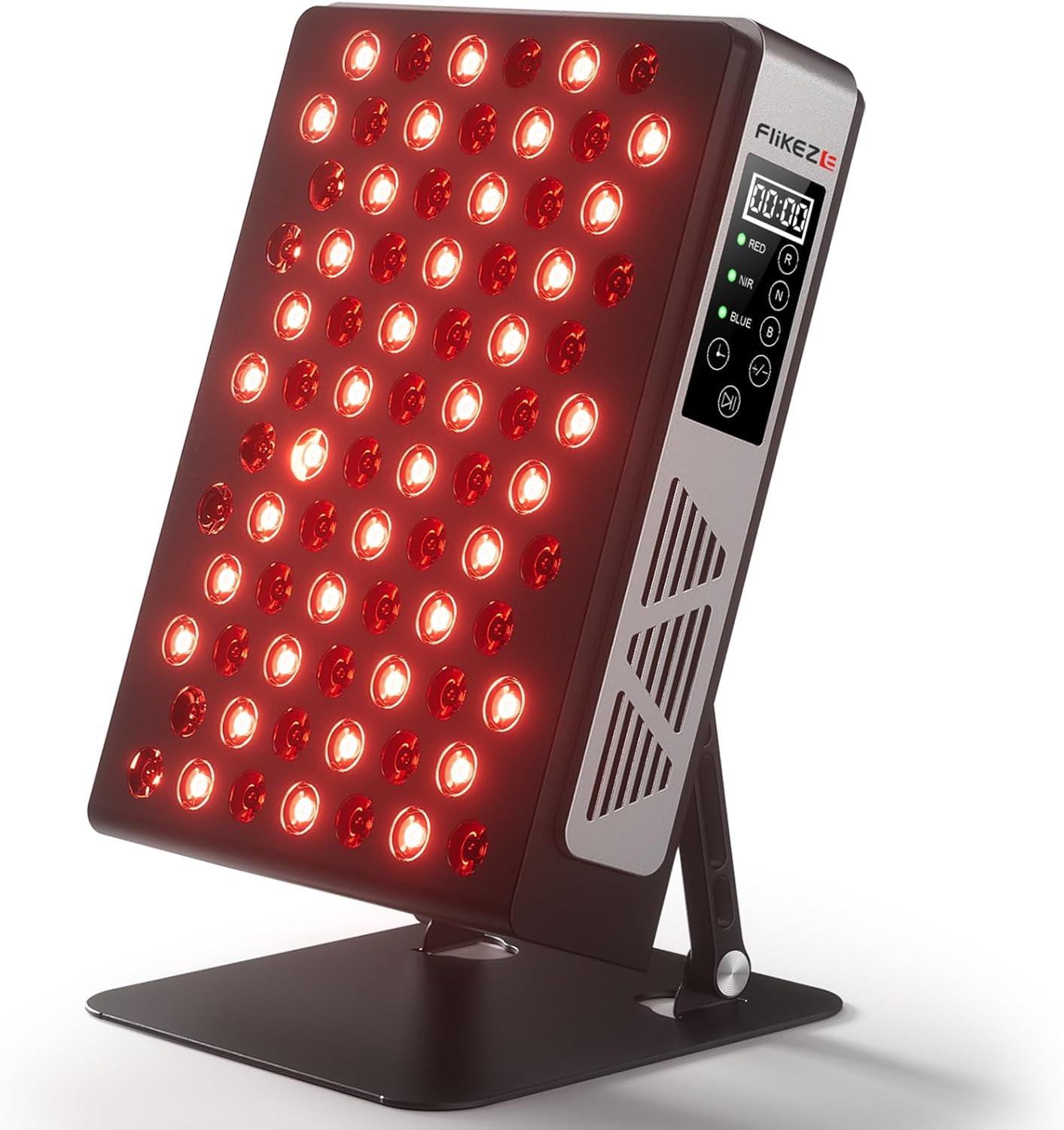 Infrarotlampe, 7 Wellenlängen, 78 LEDs Tri- & Quad-Chip, 460-880nm, Red Light Therapy, Schmerzlinderung, Muskelregeneration, Energieboost, Verstellbarer Ständer, Rotlichttherapie Panel