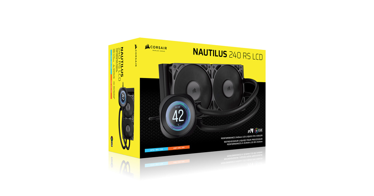 CorsairNAUTILUS 240 RS LCD CPU-vloeistofkoeler waterkoeling  (Zwart)