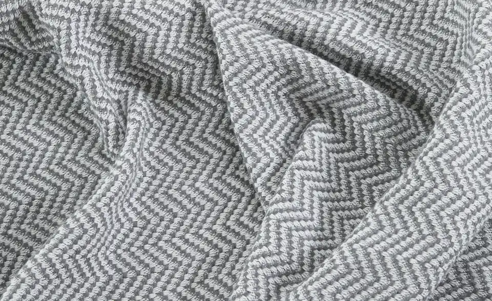 como Jacquard Plaid Zick Zack