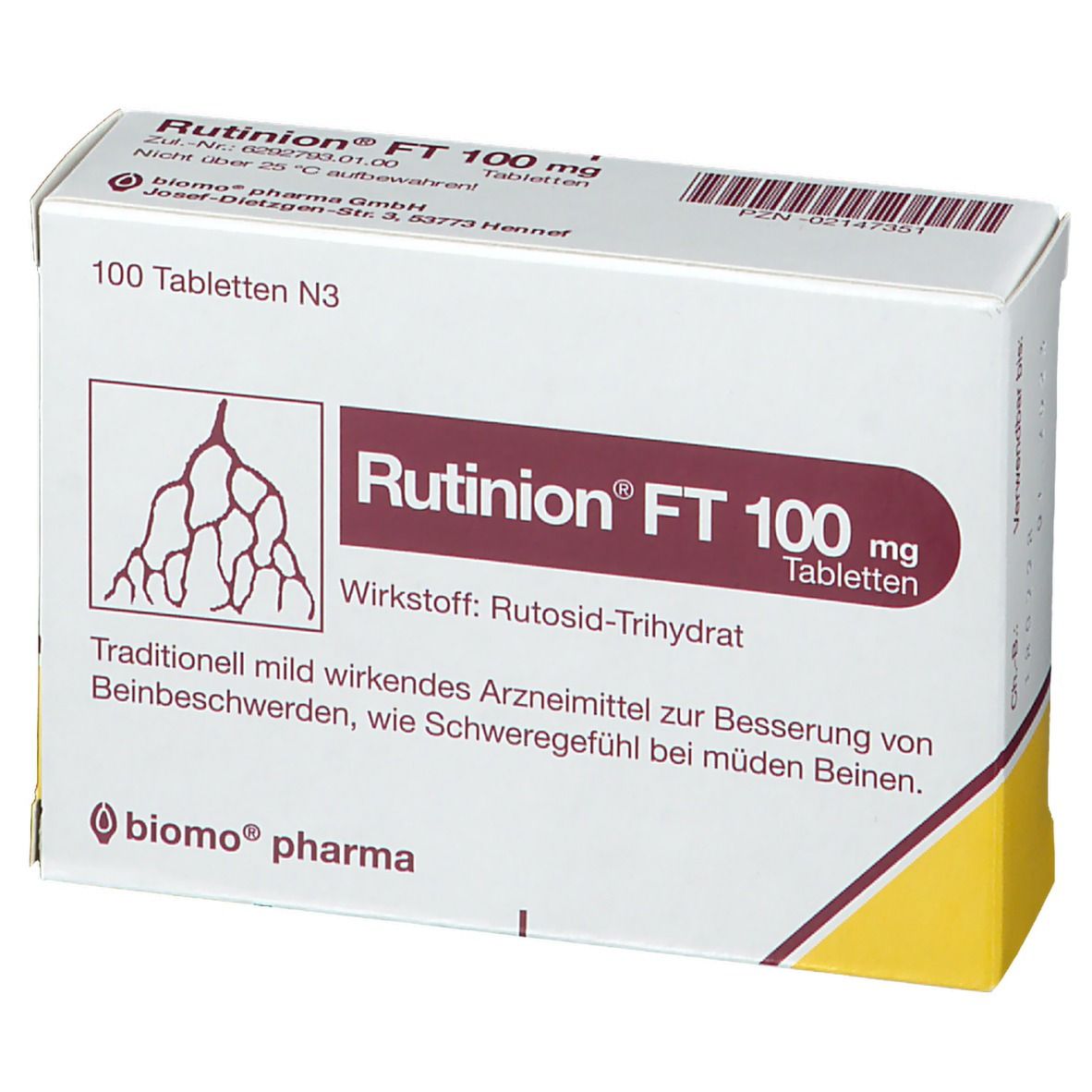RUTINION FT 100 mg Tabletten
