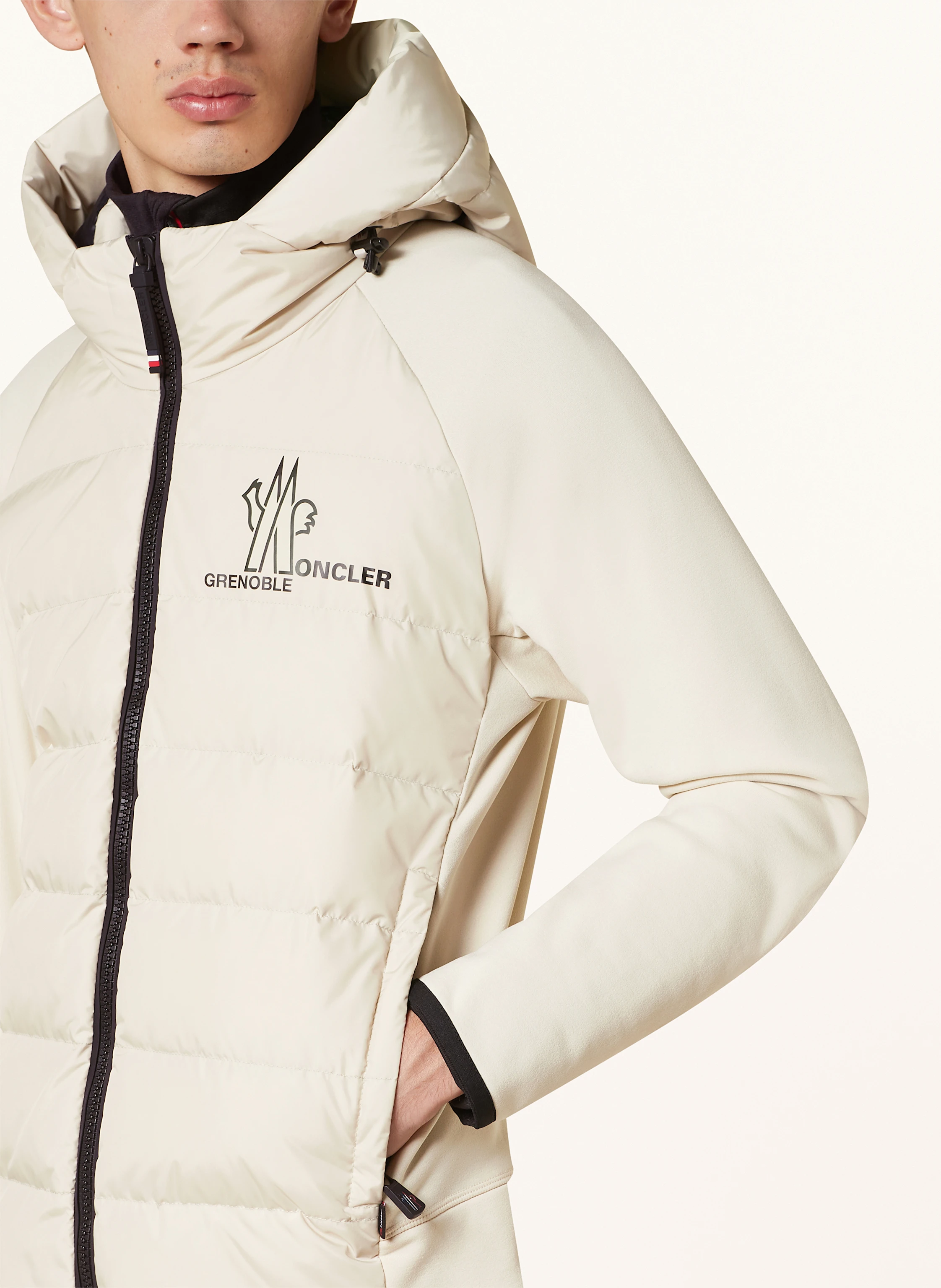 MONCLER GRENOBLE Lightweight-Daunenjacke im Materialmix