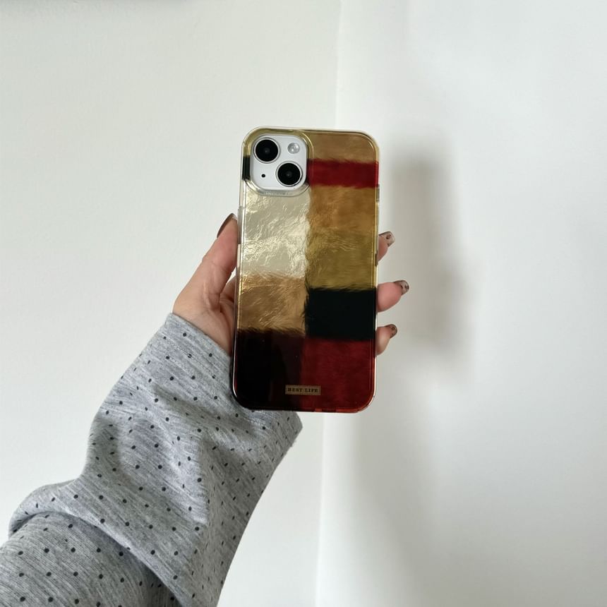 Vachie - Color Block telefoonhoesje - iPhone 16 Pro Max / 16 Pro / 16 Plus / 16 / 15 Pro Max / 15 Pro / 15 Plus / 15 / 14 Pro Max / 14 Pro / 14 Plus / 14 / 13 Pro Max / 13 Pro / 13 / 13 Mini