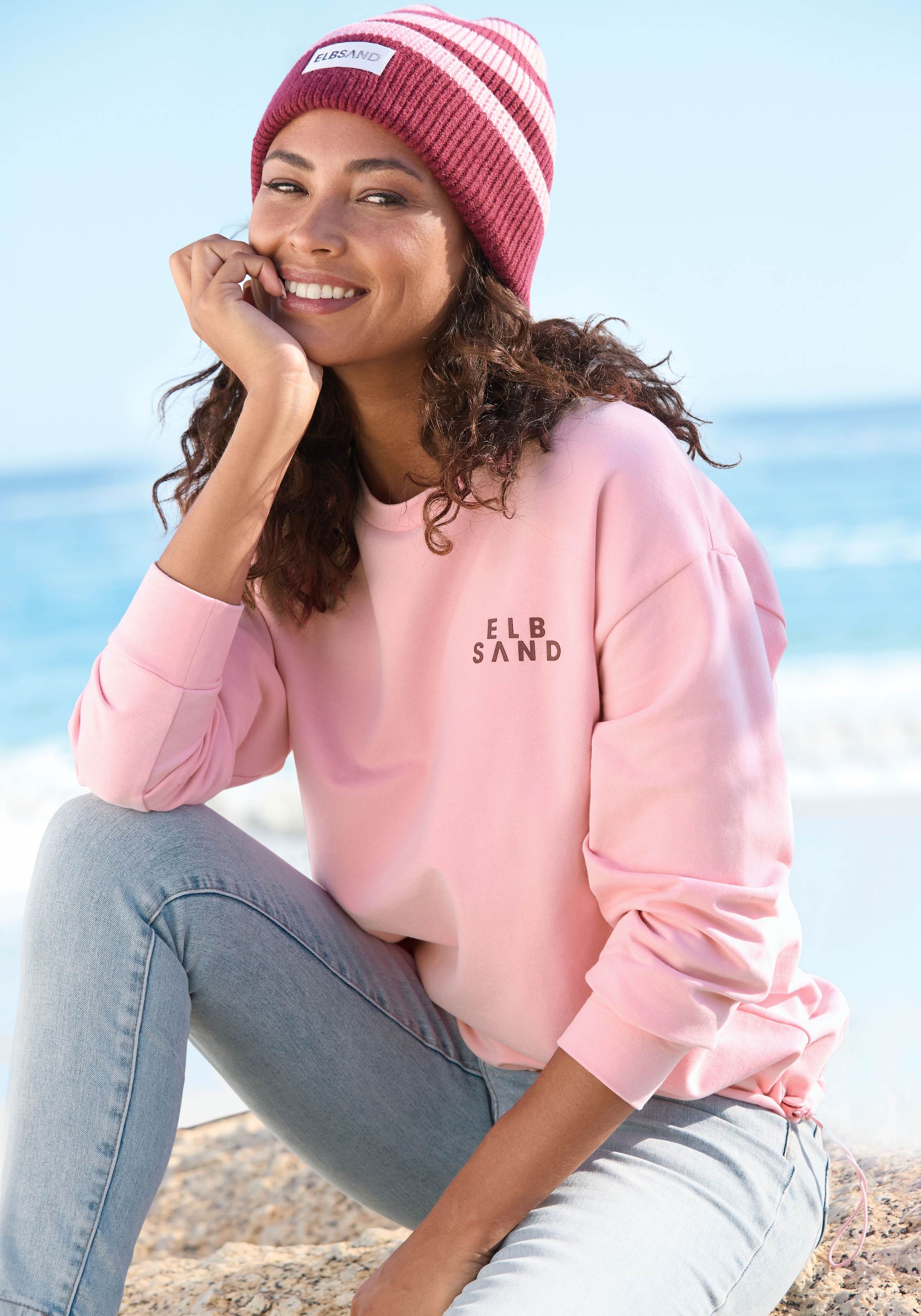 Elbsand Sweatshirt »Carisa«, mit verstellbarem Gummizug am Saum