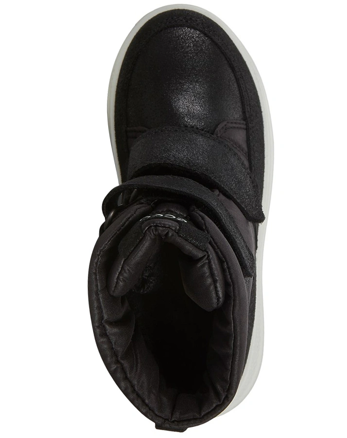 Leder-Klettstiefel SOLICE K MID-CUT gefüttert in black