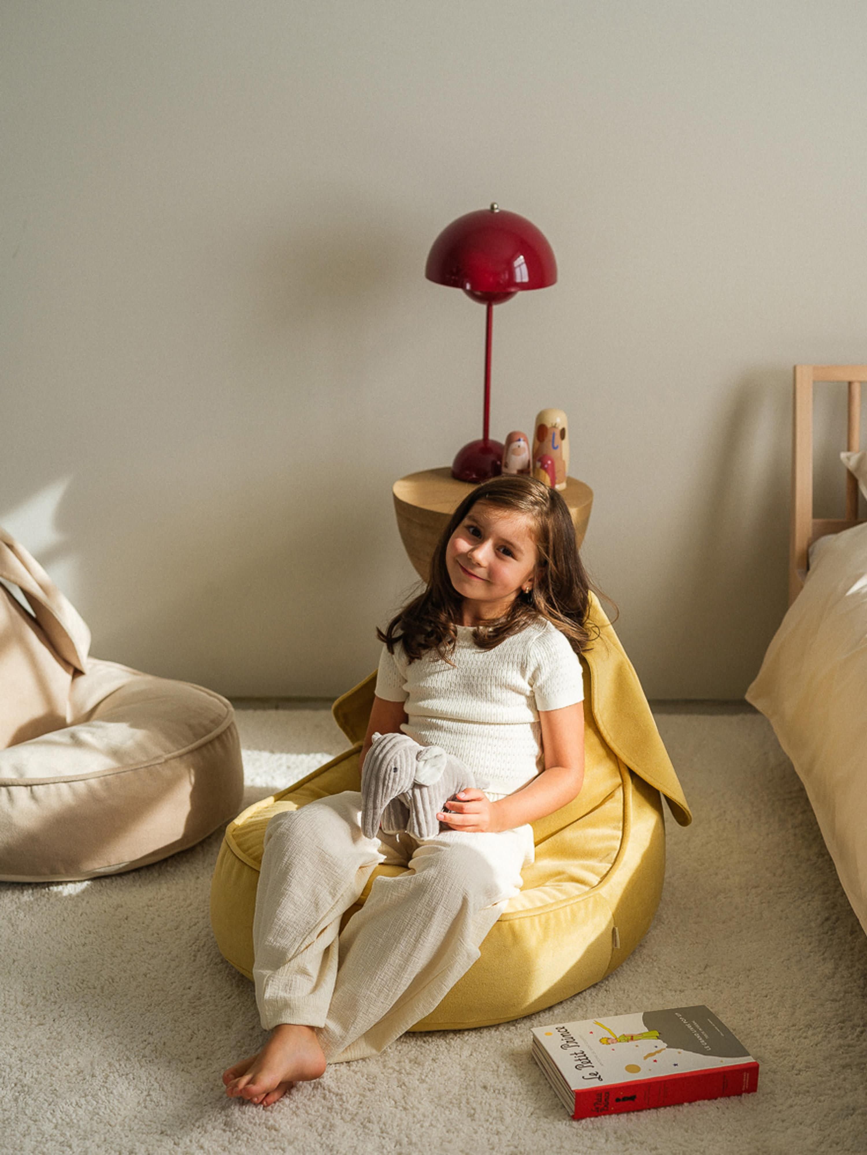 Kinderen fluwelen zitzak Bunny