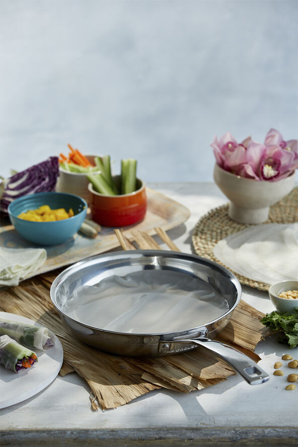 Le Creuset R 3Ply Stegepande U/belæg. 24 Silver