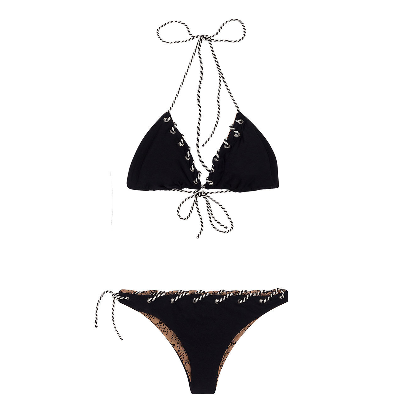 Wild Maillot de bain 2 pièces Lemonade moka/noir