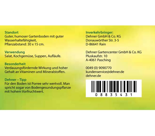 Porree - Lauch, Pflanzschale