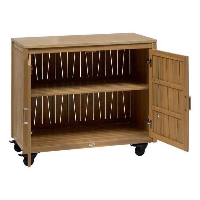 Module 2 portes à roulettes pour cuisine d'été LODGIA Beige