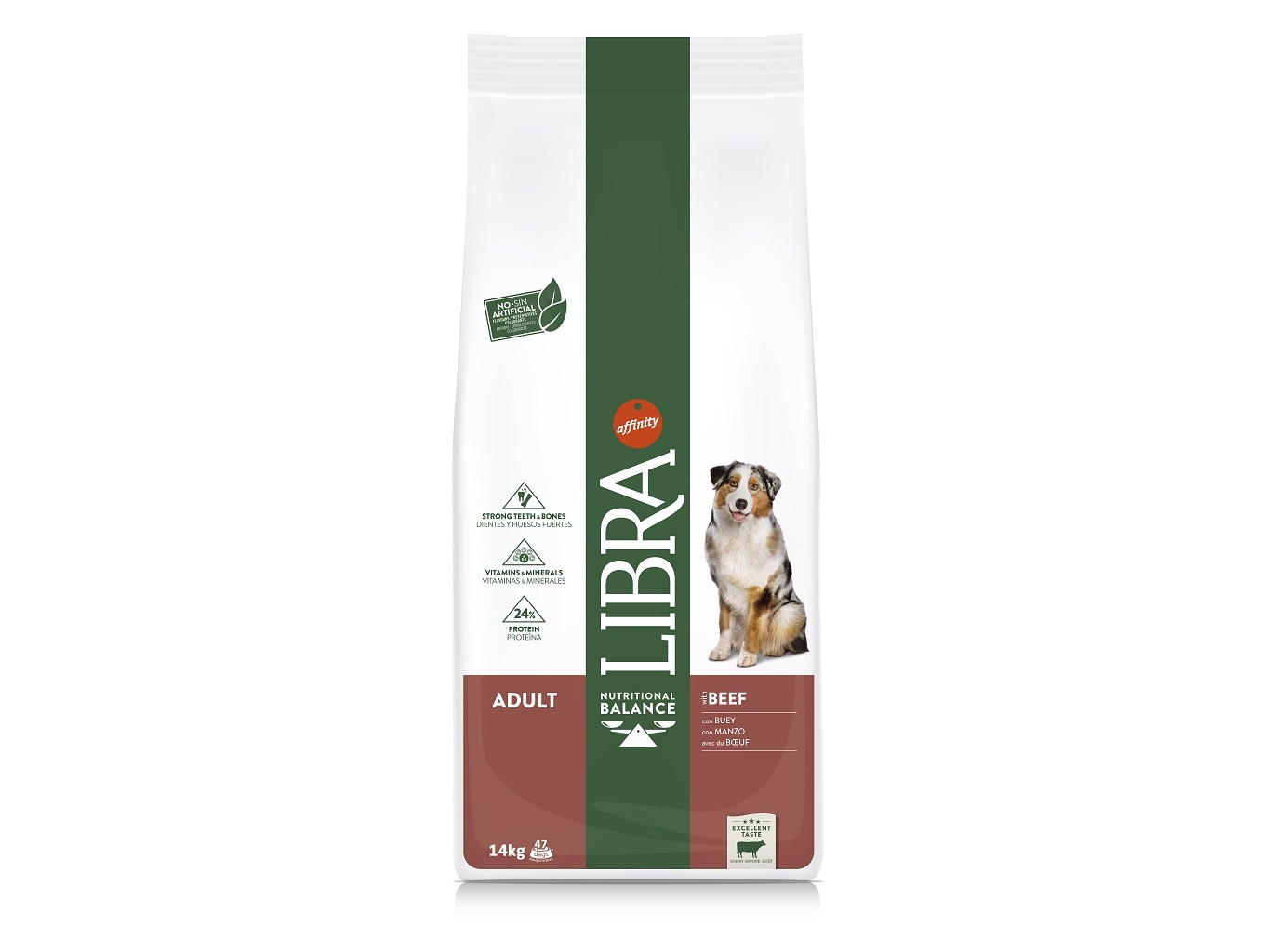 RAÇÃO PARA CÃO ADULTO LIBRA VACA 14KG