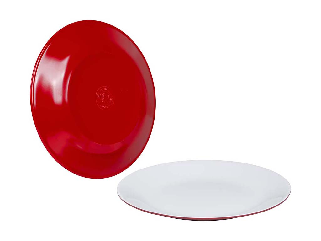 Bo-Camp Two-Tone set van 4 dinerborden - Red