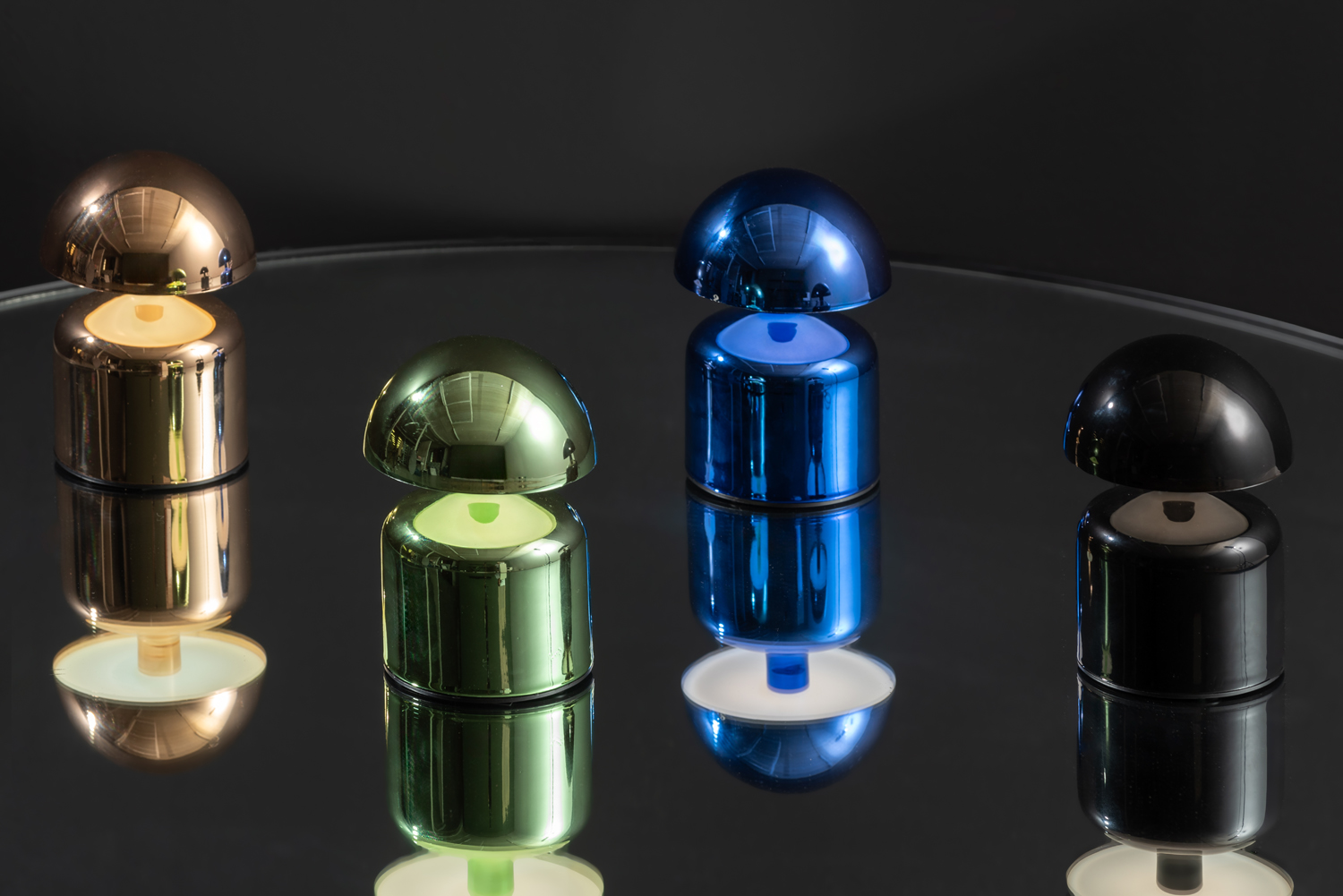 Table lamp Impetu LED glossy white