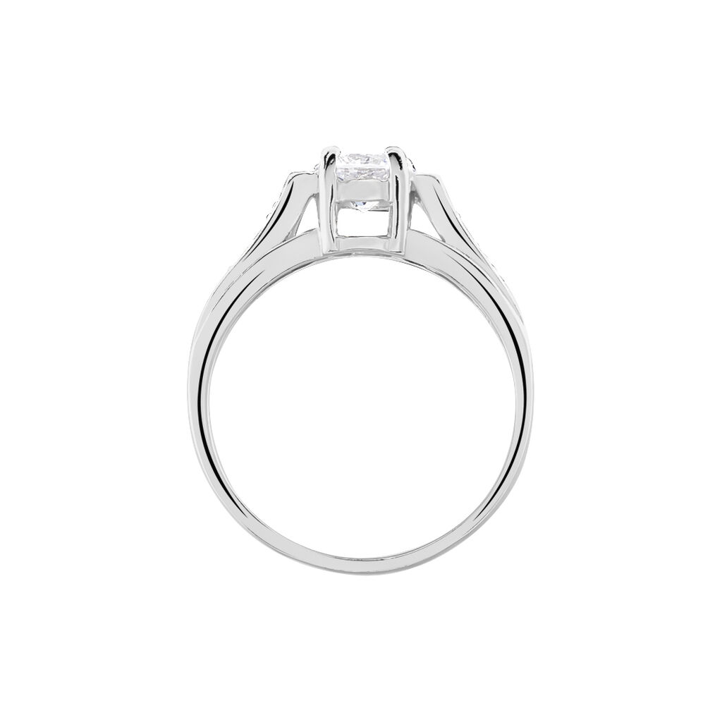 Bague Solitaire Mady Argent Blanc Oxyde De Zirconium