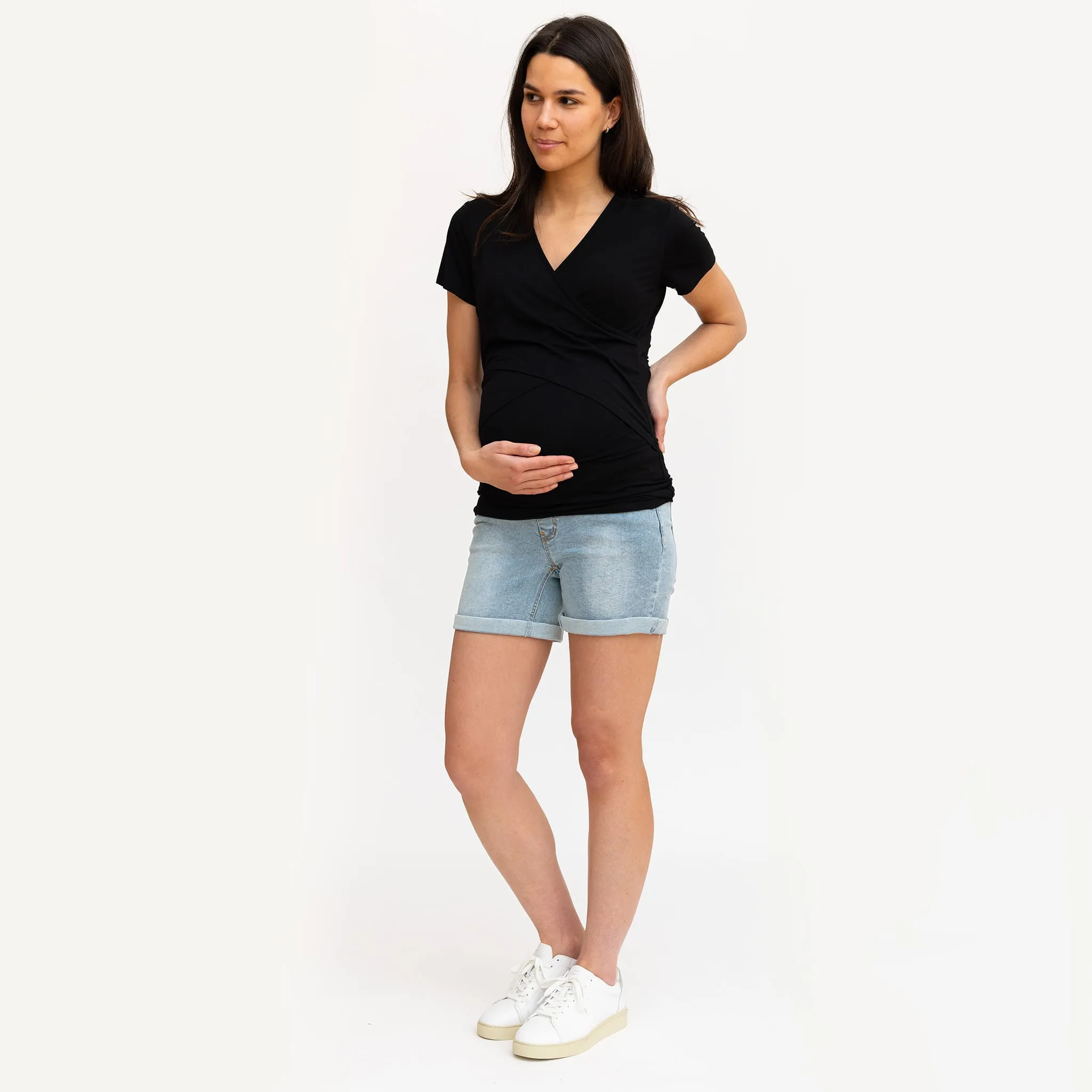 Bella Maternité Short Jeans Maternité