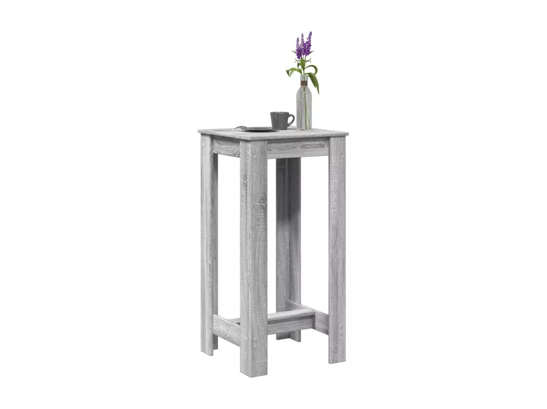 Table de bar sonoma gris 51x50x103,5 cm bois d'ingénierie