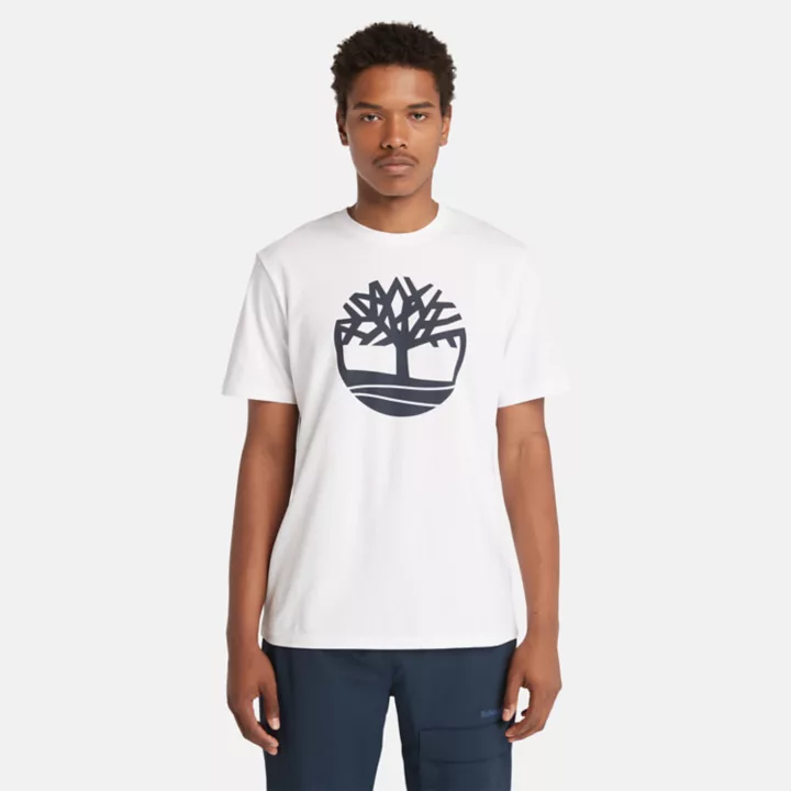T-shirt Kennebec River Tree à logo pour homme en blanc