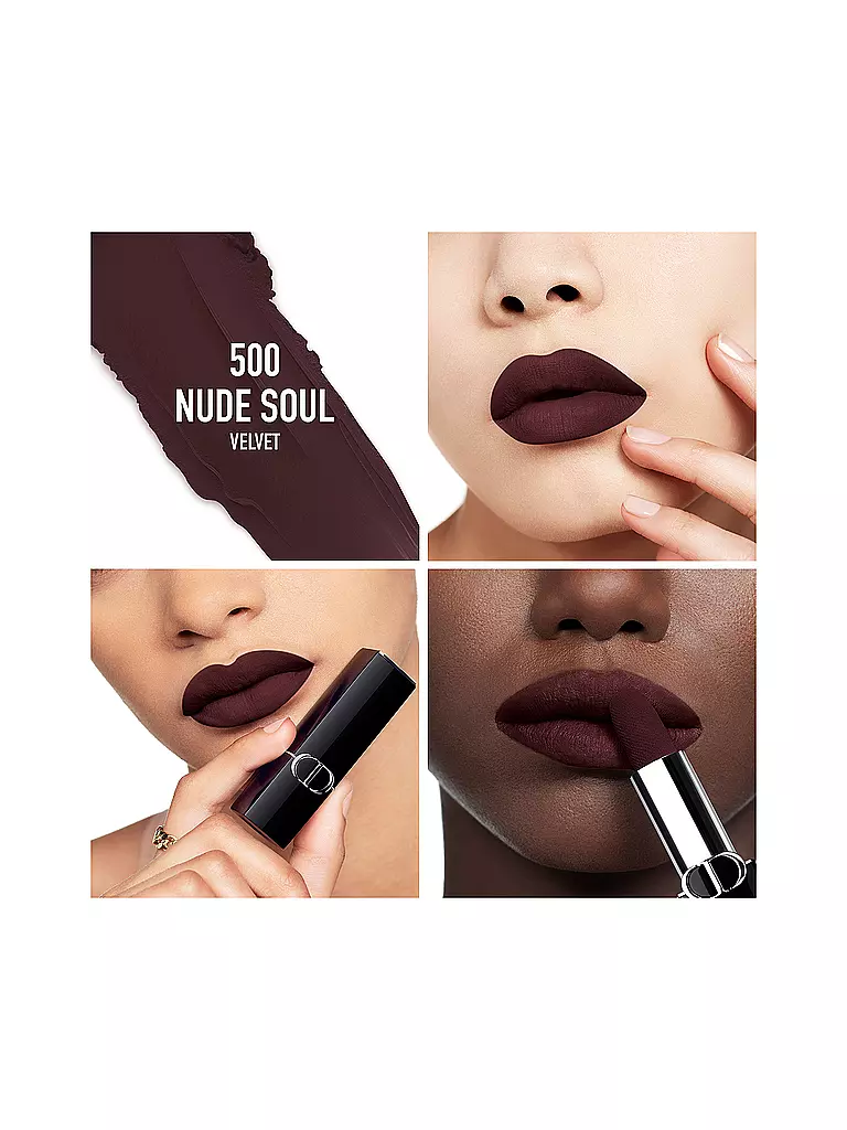 DIOR Lippenstift - Rouge Dior Velvet Lipstick (500 Nude Soul) braun