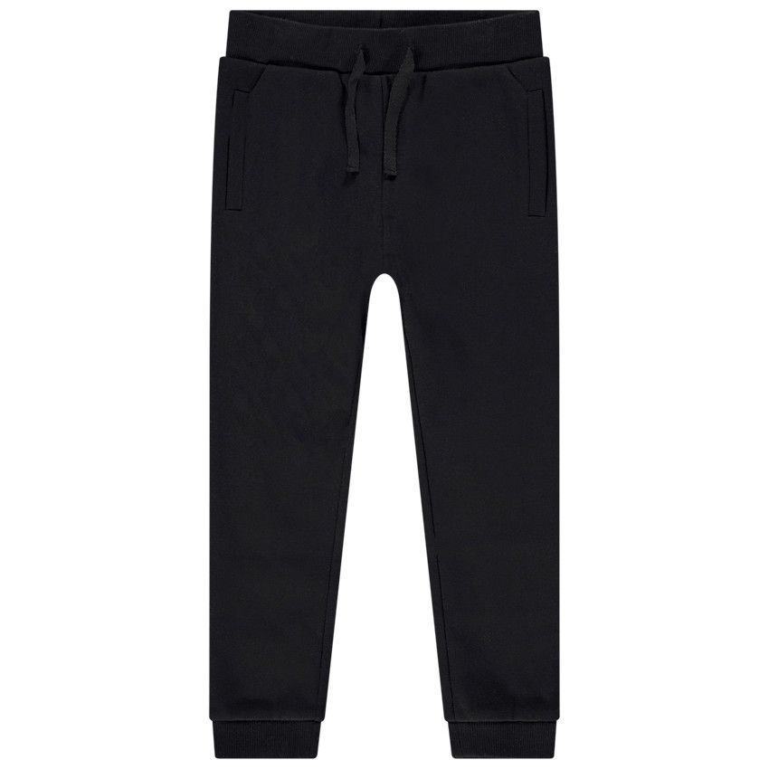 Jogging en molleton uni pour fille - Noir