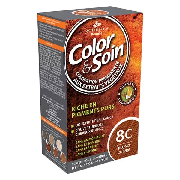 Les 3 Chênes Color & Soin Cor Permanente No. 8C Loiro Cobre