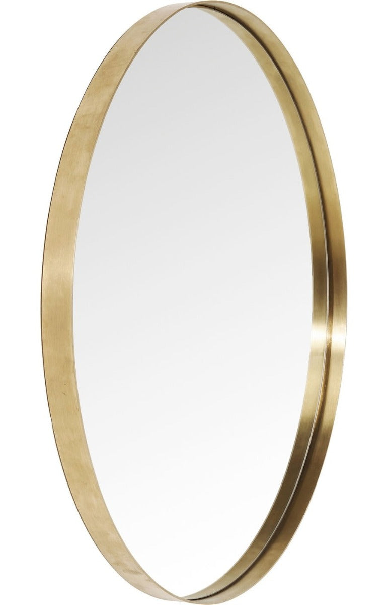 Kare Design Curve Spiegel Rond - Ã100cm - Messing