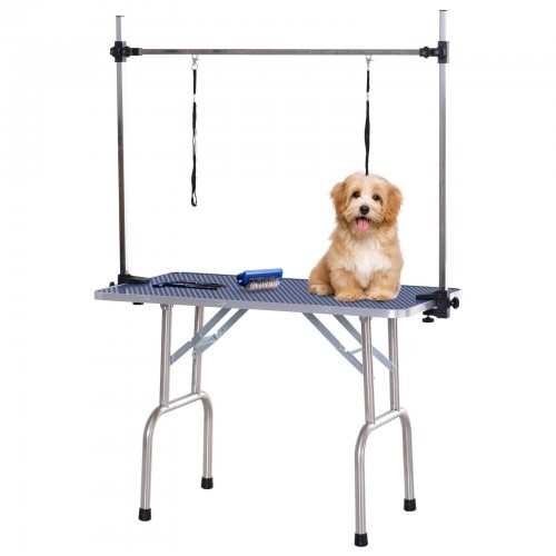 Mesa de tosa PawHut para escovação e apresentação de cães
