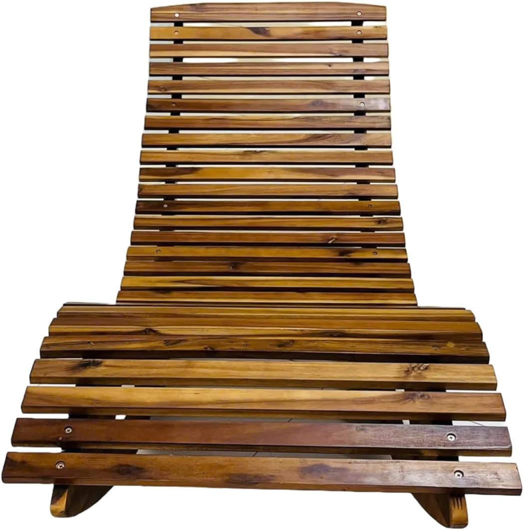 Ergonomische Schwungliege aus Akazienholz, klappbar - FSC® Zertifiziert