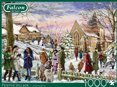 Falcon De Luxe - Kerstpuzzel - 1000 Stukjes - Karton - 68 x 49 cm