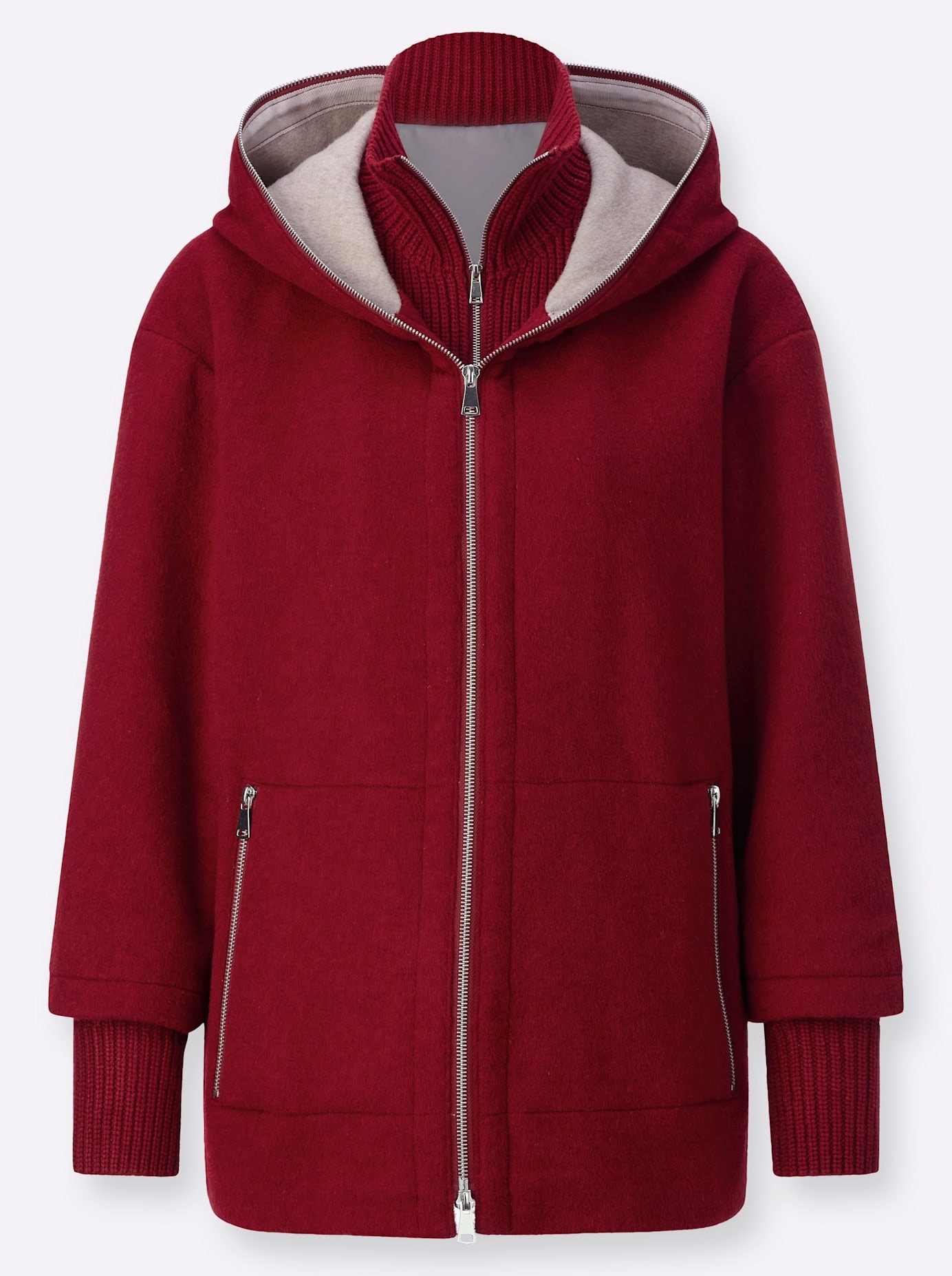 MANISA Langjacke mit Kapuze