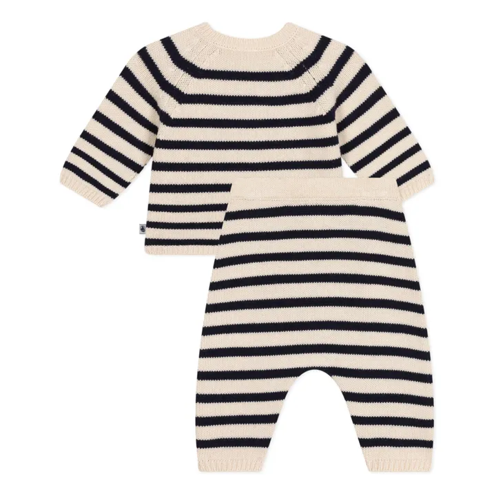 Petit Bateau Ensemble Magym Maille Rayé | Bleu marine