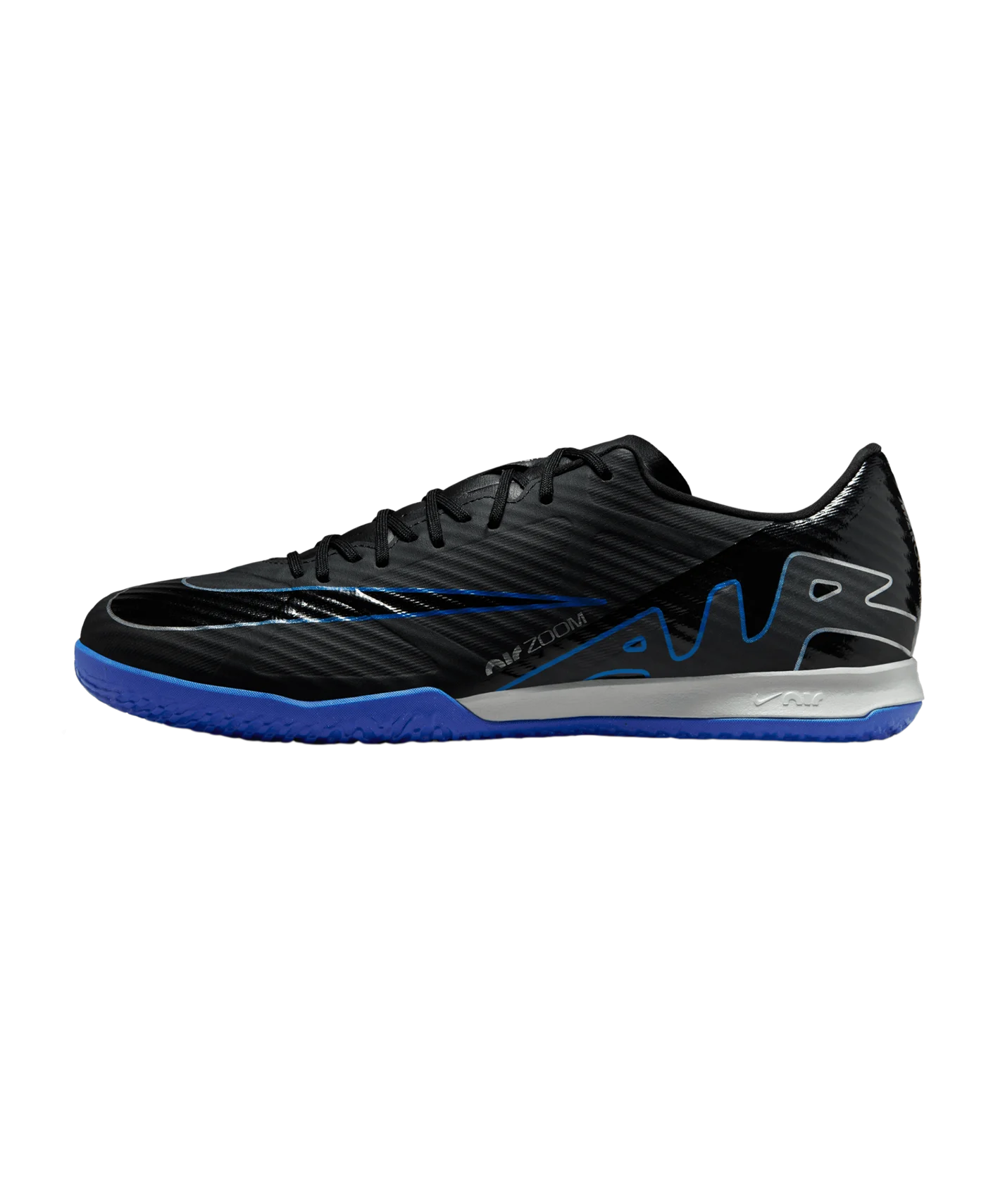Nike Air Zoom Mercurial Vapor XV Academy IC Halle Shadow Schwarz Silber Blau F040