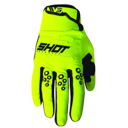 Gants Enduro Shot VISION - NEON YELLOW 2023 - Jaune / Noir